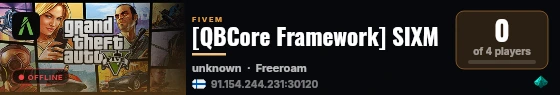 [QBCore Framework] SIXM live status badge