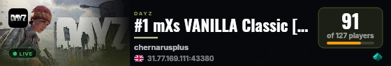 #1 mXs VANILLA Classic [No MODS] |Raid Time|Admin's+| Hugh FPS+ live status badge