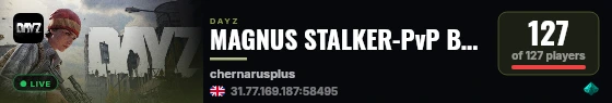 MAGNUS STALKER-PvP BLUE: CARS live status badge