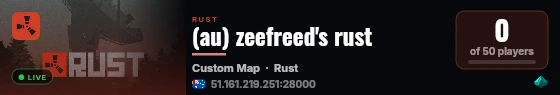 (au) zeefreed's rust live status badge