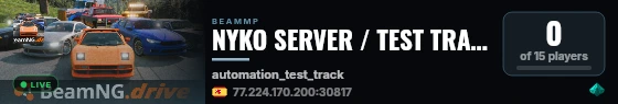 NYKO SERVER / TEST TRACK / POLICE / TRAFFIC / VANILLA SESSION / discord.gg/zRQEDXTexS live status badge