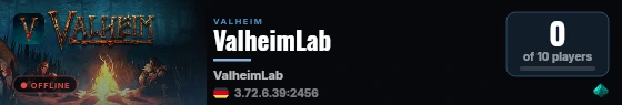 ValheimLab live status badge