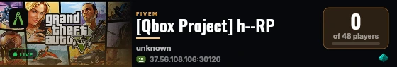 [Qbox Project] h--RP live status badge