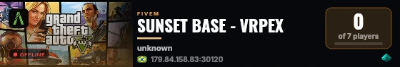 SUNSET BASE - VRPEX live status badge
