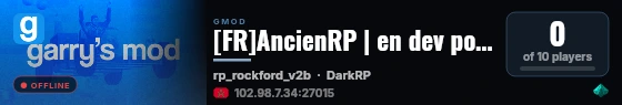 [FR]AncienRP | en dev pour le fun live status badge