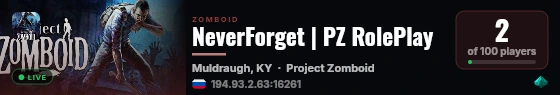 NeverForget | PZ RolePlay live status badge