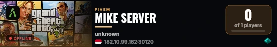 MIKE SERVER live status badge