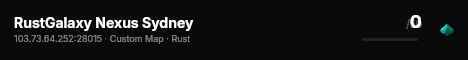 RustGalaxy Nexus Sydney live status badge