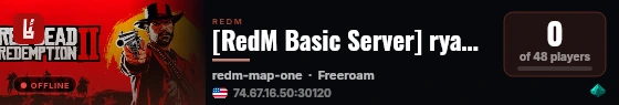 [RedM Basic Server] ryan-redm live status badge