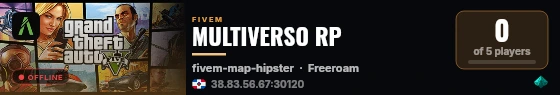 MULTIVERSO RP live status badge