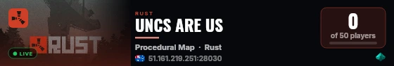 Pine Hosting - Rust Server live status badge