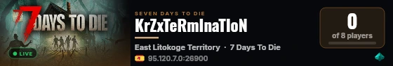KrZxTeRmInaTIoN live status badge