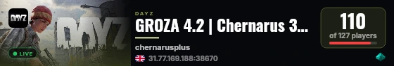 GROZA 4.2 | Chernarus 3PP | Solo Duo Trio | RU | PVP live status badge