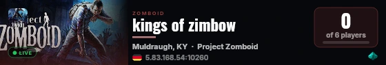kings of zimbow live status badge