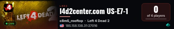 l4d2center.com US-E7-1 / ZoneMod v2.9.1b live status badge