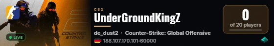 UnderGroundKingZ live status badge