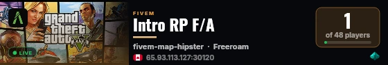 Intro RP F/A live status badge