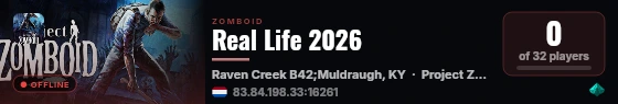 Real Life 2026 live status badge