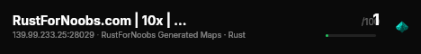 RustForNoobs.com | 10x | Clans | No BPs |x10 AU | Kits live status badge