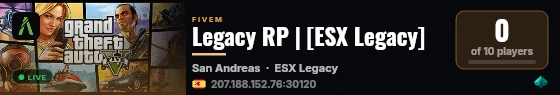 Legacy RP | [ESX Legacy] live status badge