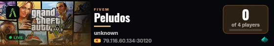 Peludos live status badge