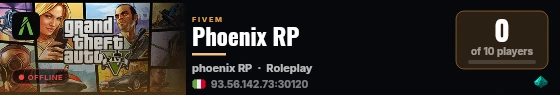 Phoenix RP live status badge