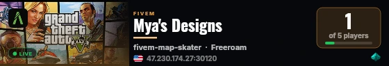 Mya's Designs live status badge