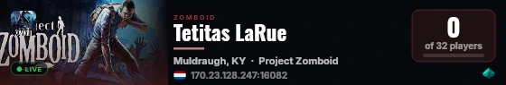Tetitas LaRue live status badge