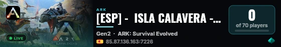 [ESP] -  ISLA CALAVERA - [PVE] [GEN2] - (v361.7) live status badge