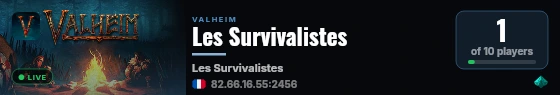 Les Survivalistes live status badge