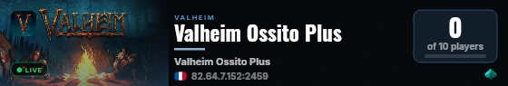 Valheim Ossito Plus live status badge