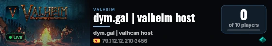 dym.gal | valheim host live status badge