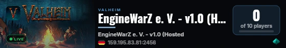 EngineWarZ e. V. - v1.0 (Hosted by netcup) live status badge