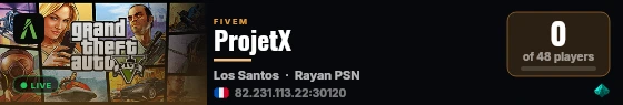 ProjetX live status badge