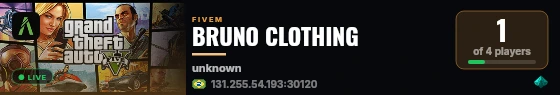 BRUNO CLOTHING live status badge