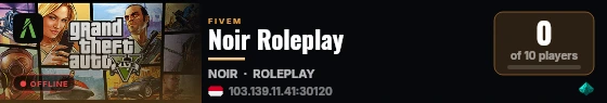 Noir Roleplay live status badge