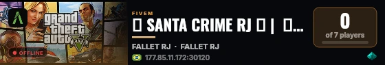 🌴 SANTA CRIME RJ 🌴 |  🚀🚀 A NOVA E MELHOR TEMA RJ 🚀🚀 live status badge