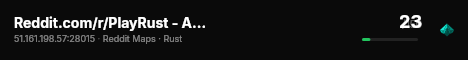 Reddit.com/r/PlayRust - AU Softcore live status badge