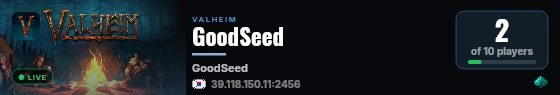 GoodSeed live status badge