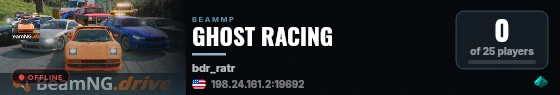 GHOST RACING live status badge