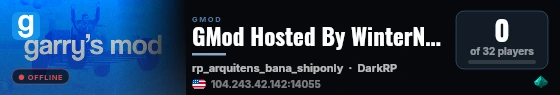 GMod Hosted By WinterNode.com live status badge