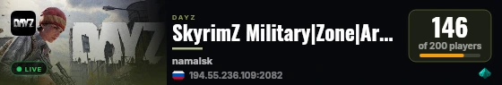 SkyrimZ Military|Zone|Arena live status badge