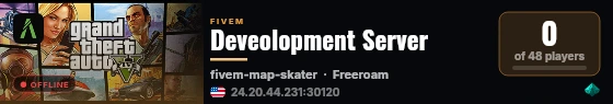 Deveolopment Server live status badge