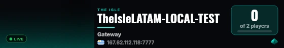 TheIsleLATAM-LOCAL-TEST live status badge