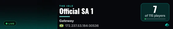 Official SA 1 live status badge