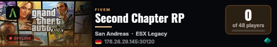 Second Chapter RP live status badge