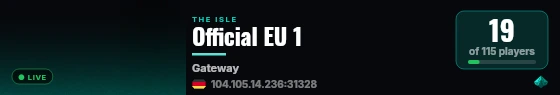 Official EU 1 live status badge
