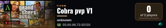 Cobra pvp V1 live status badge