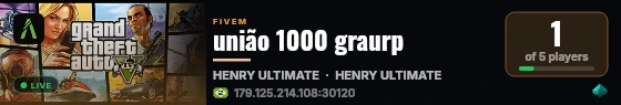 união 1000 graurp live status badge