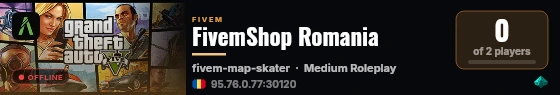 FivemShop Romania live status badge